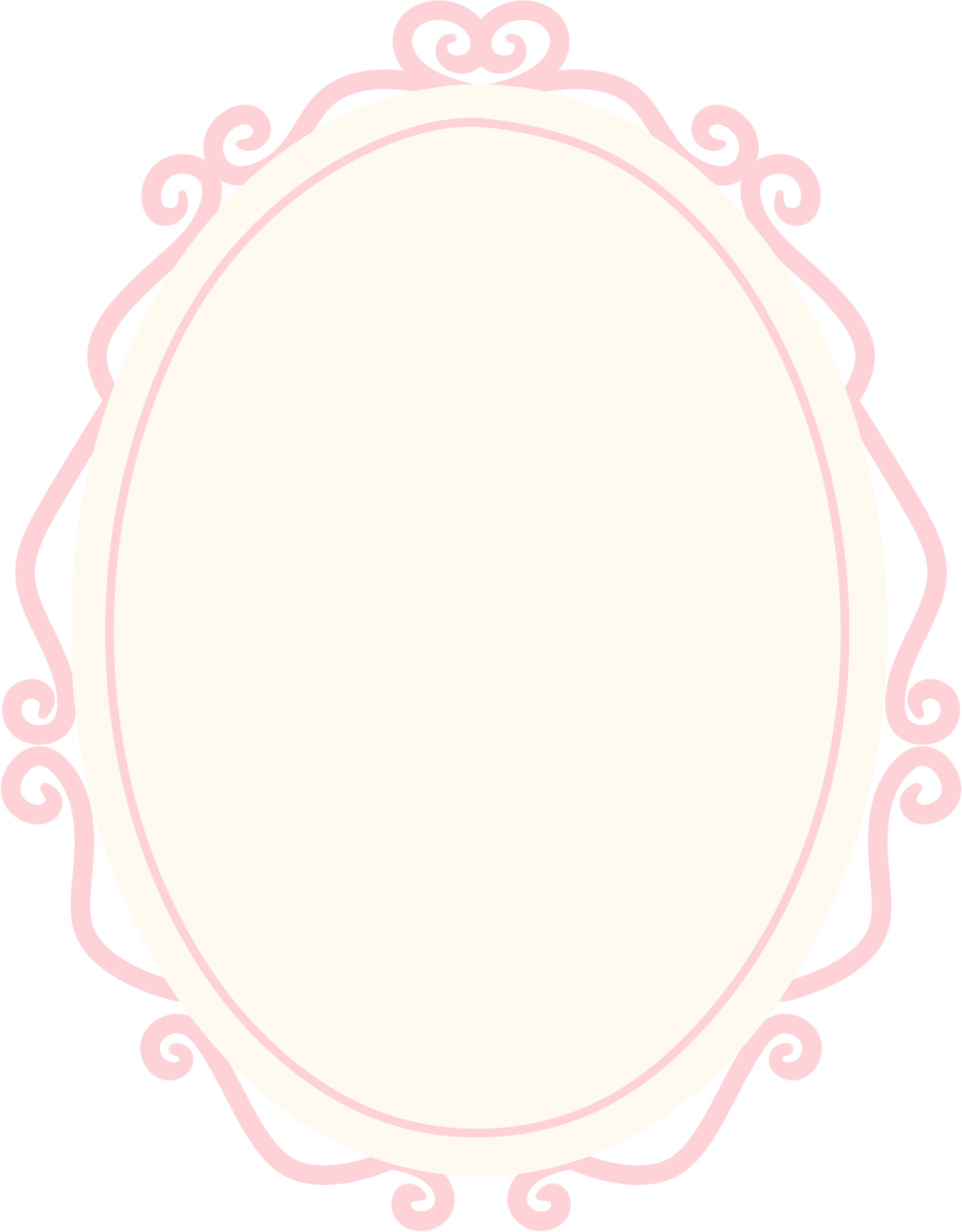 oval lace note